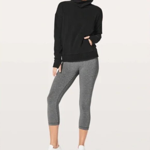 Lululemon | Black 'Stress Less' Funnel Neck Pullover Sweatshirt 6 - Picture 4 of 8